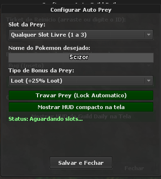 Configuração de Auto Prey do Night Bot
